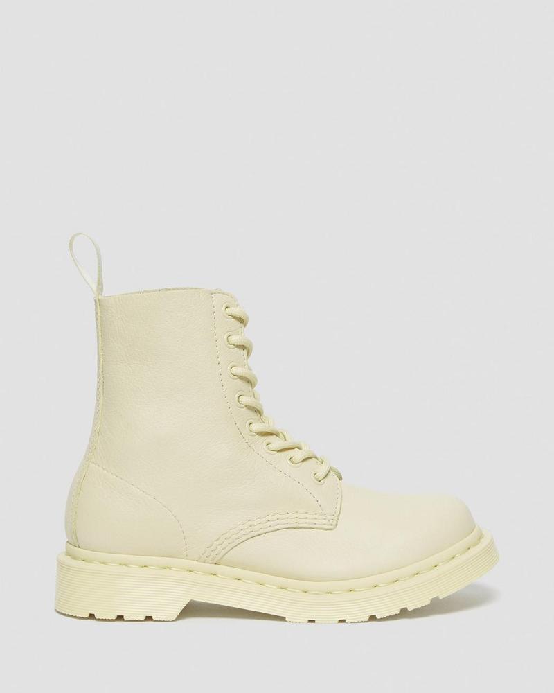 Dr Martens 1460 Pascal Mono Snørestøvler Dame Hvide | DK 188UZG